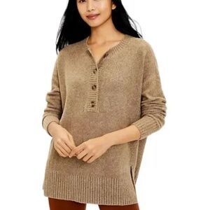 Lou & Grey Henley Tunic Sweater  XS